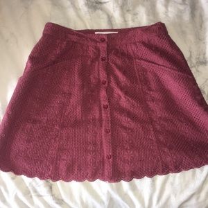 Mauve button up skirt